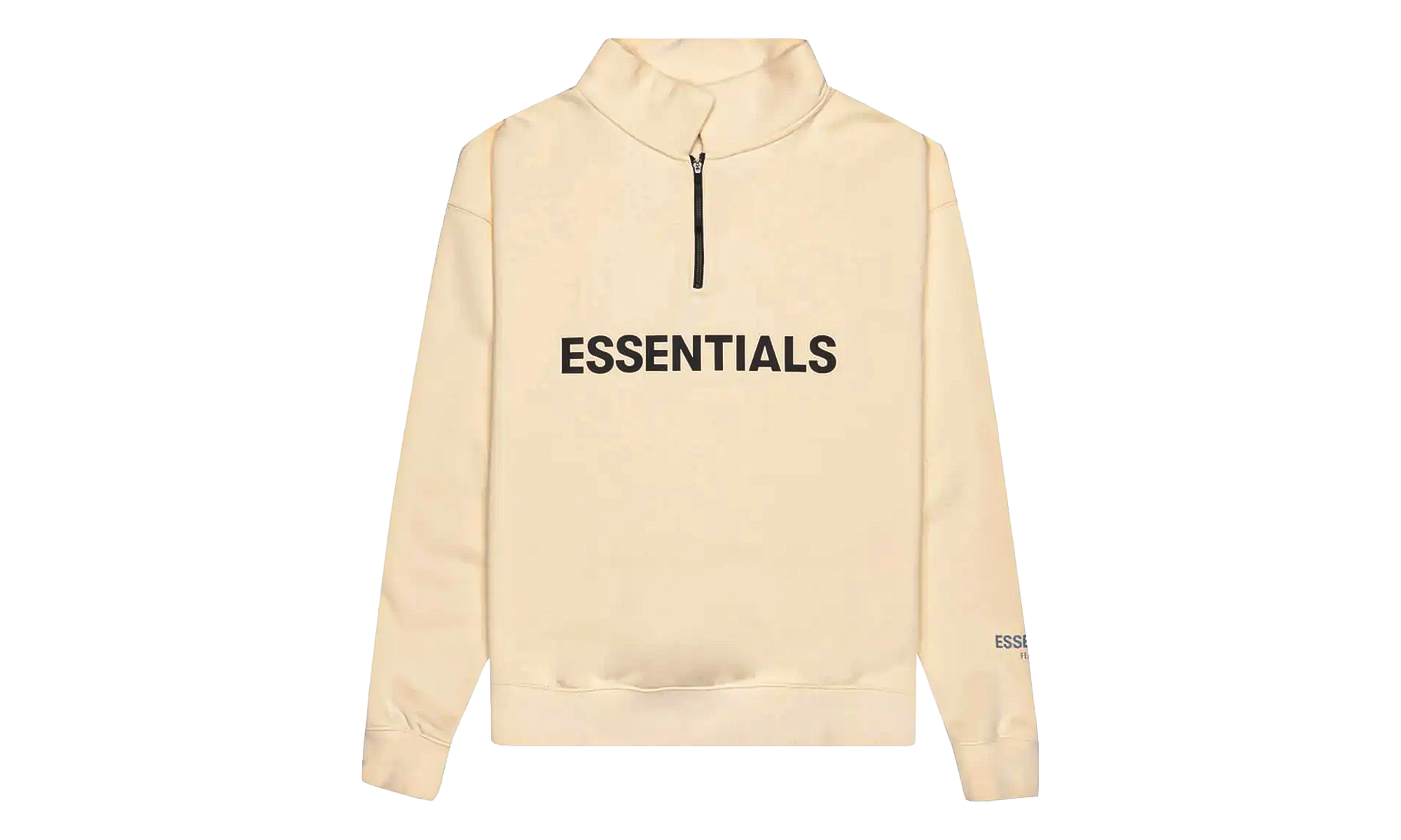 Essentials Mockneck Half Zip "Buttercream" 192HO202041F