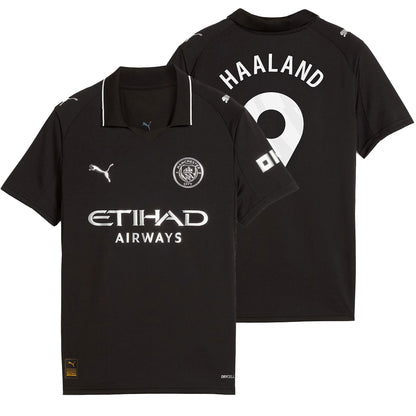 PUMA Manchester City Kids Away Stadium 2025/26 Jersey w/ Haaland 