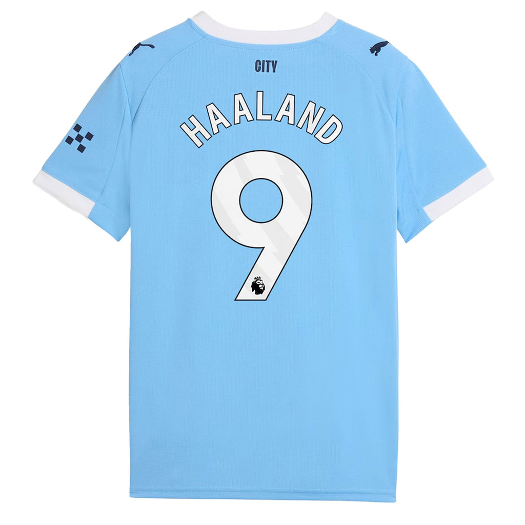 PUMA Manchester City Kids Home Stadium 2025/26 Jersey w/ Haaland #9