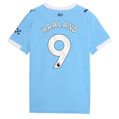 PUMA Manchester City Kids Home Stadium 2025/26 Jersey w/ Haaland 