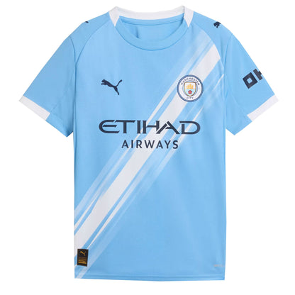 PUMA Manchester City Kids Home Stadium 2025/26 Jersey w/ Haaland 