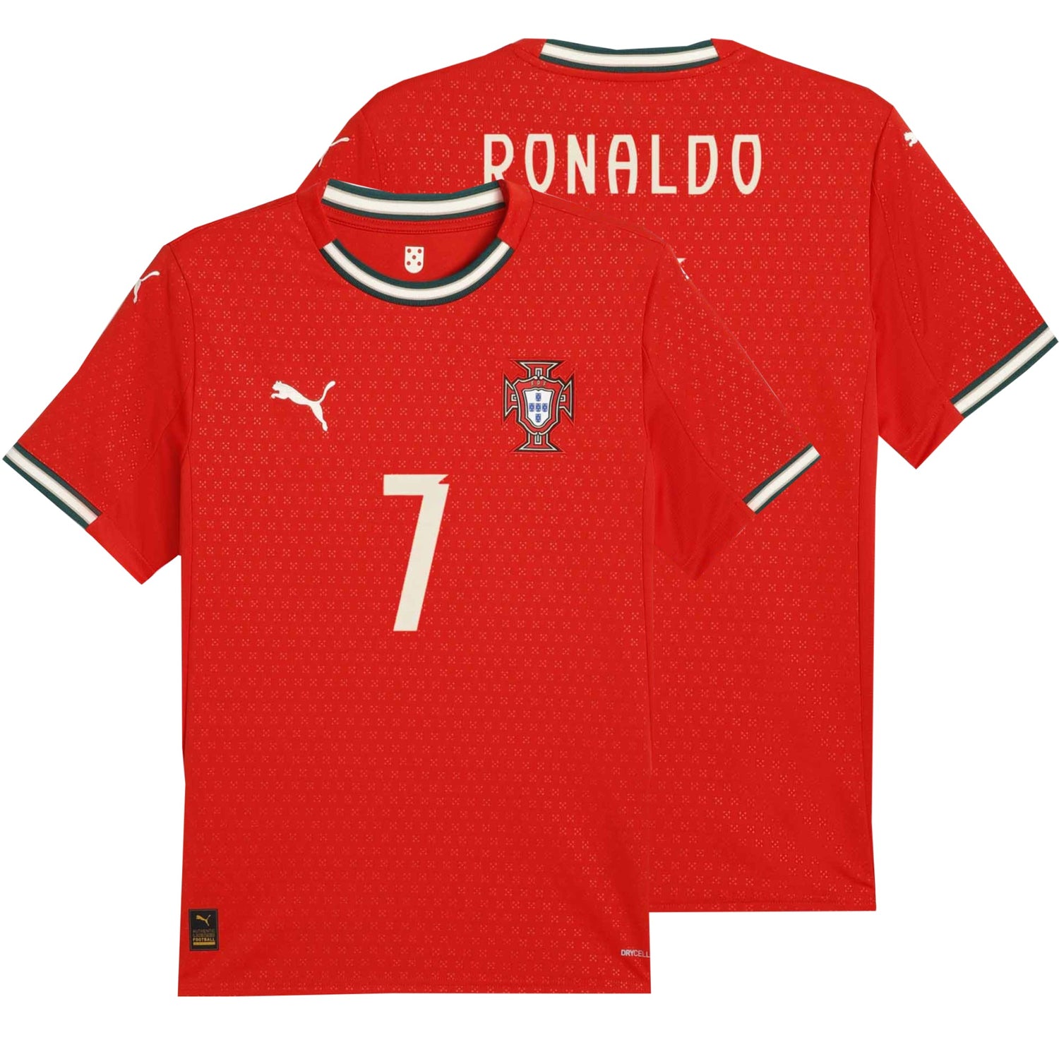 PUMA Portugal Kids Home Stadium 2025/26 Jersey w/ Ronaldo 