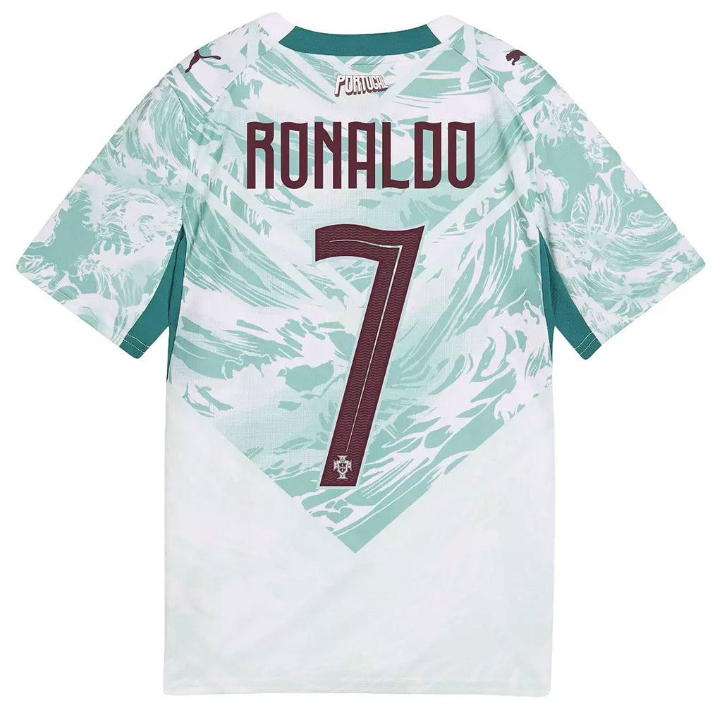 PUMA Portugal Kids Away Stadium 2026 Jersey w/ Ronaldo #7