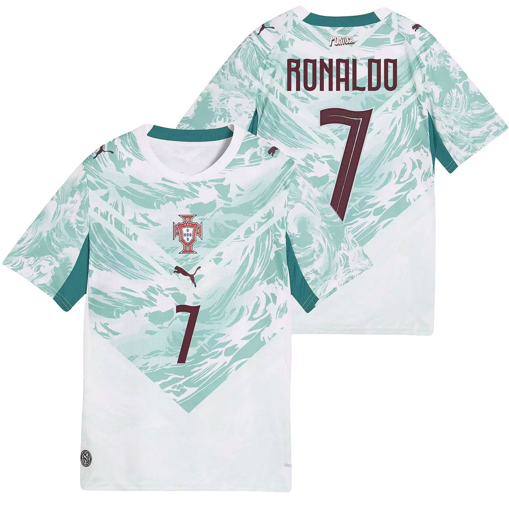 PUMA Portugal Kids Away Stadium 2026 Jersey w/ Ronaldo #7