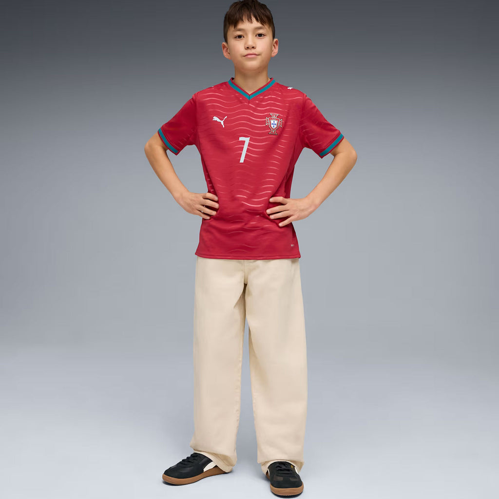 PUMA Portugal Kids Home Stadium 2026 Jersey w/ Ronaldo #7