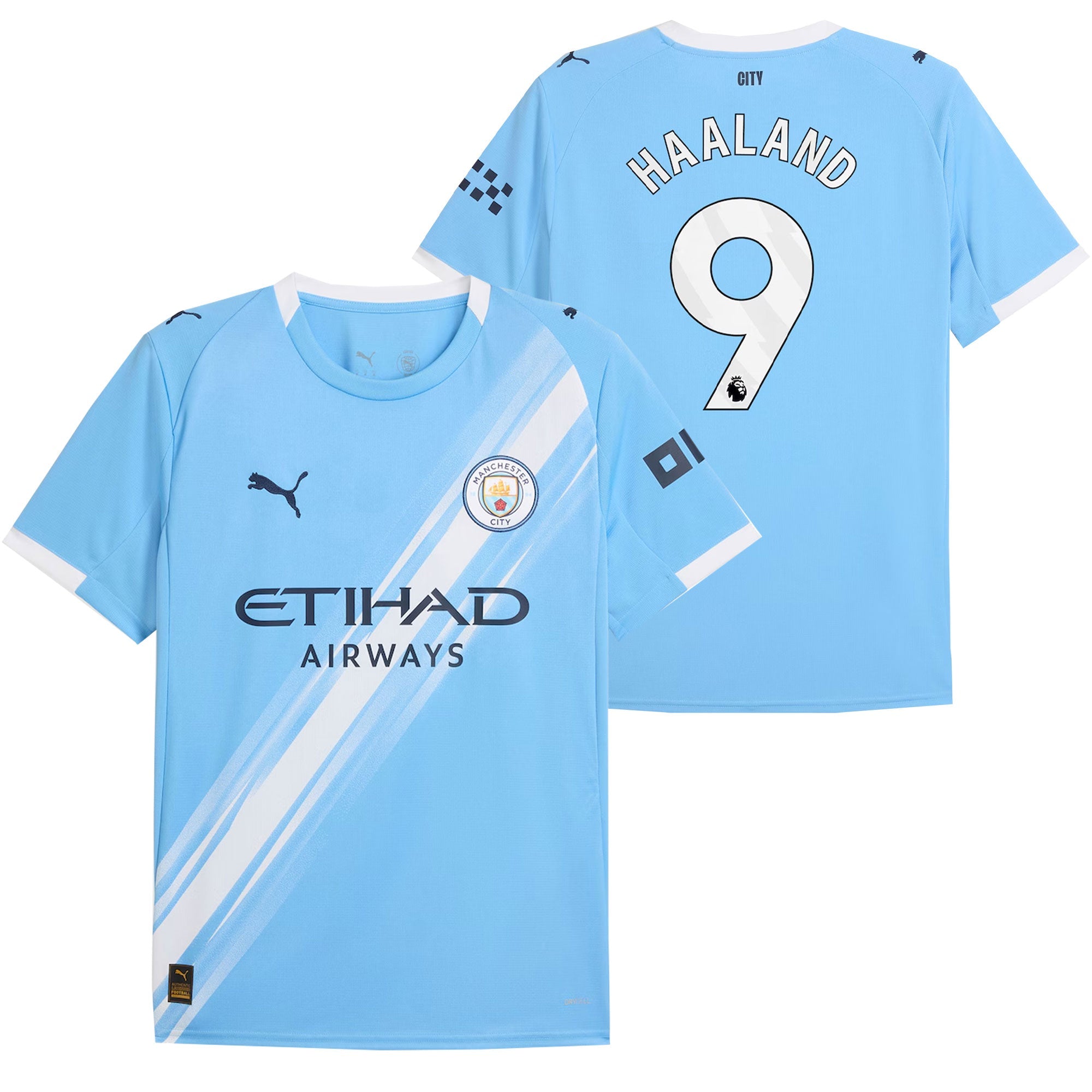 PUMA Manchester City Men's Home Stadium 2025/26 Jersey w/ Haaland #9