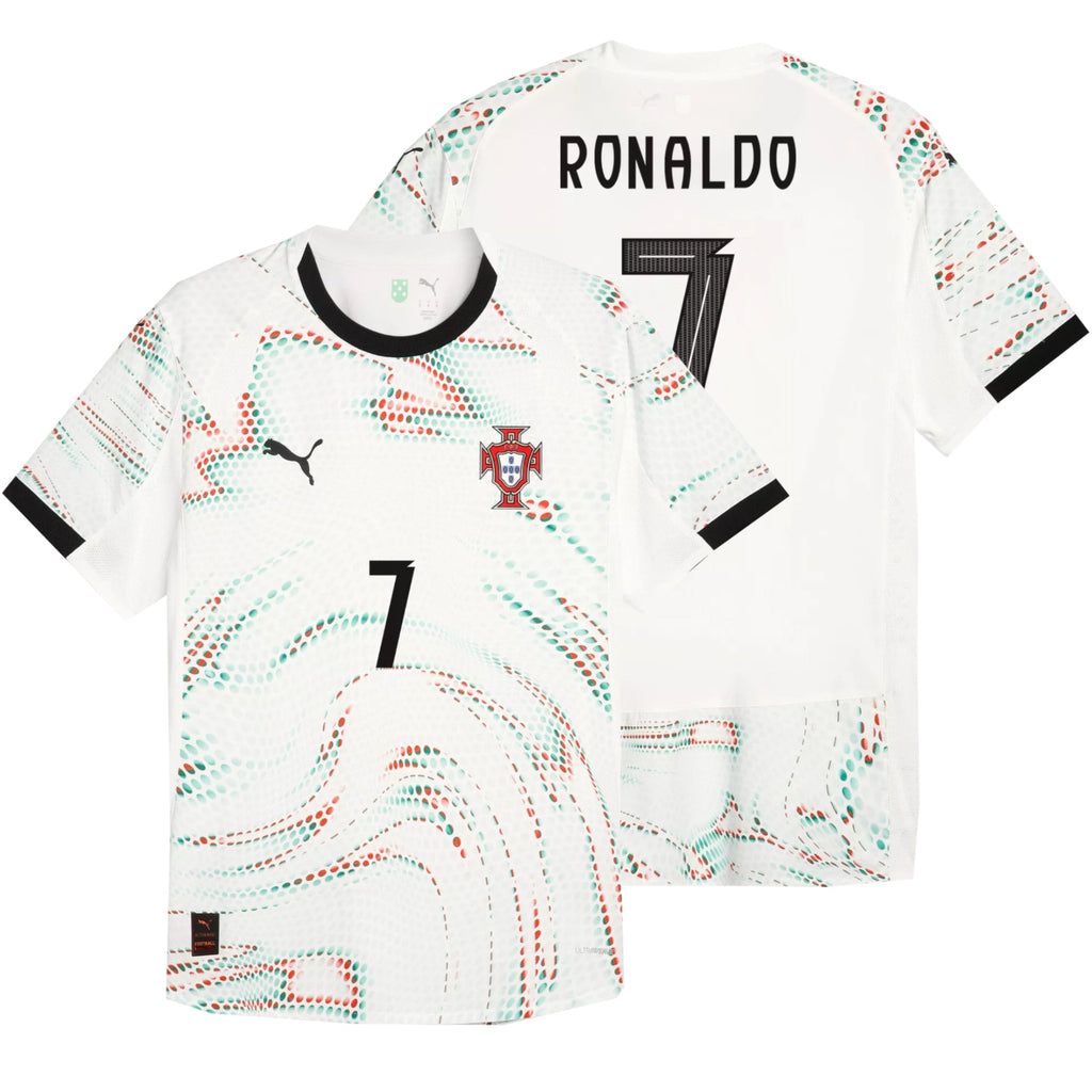 PUMA Portugal Men's Away Authentic 2025/26 Jersey w/ Ronaldo #7
