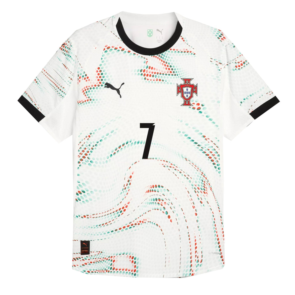 PUMA Portugal Men's Away Authentic 2025/26 Jersey w/ Ronaldo #7