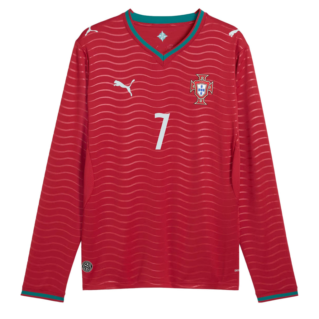 PUMA Portugal Men's Home Stadium Long Sleeve 2026 Jersey w/ Ronaldo #7