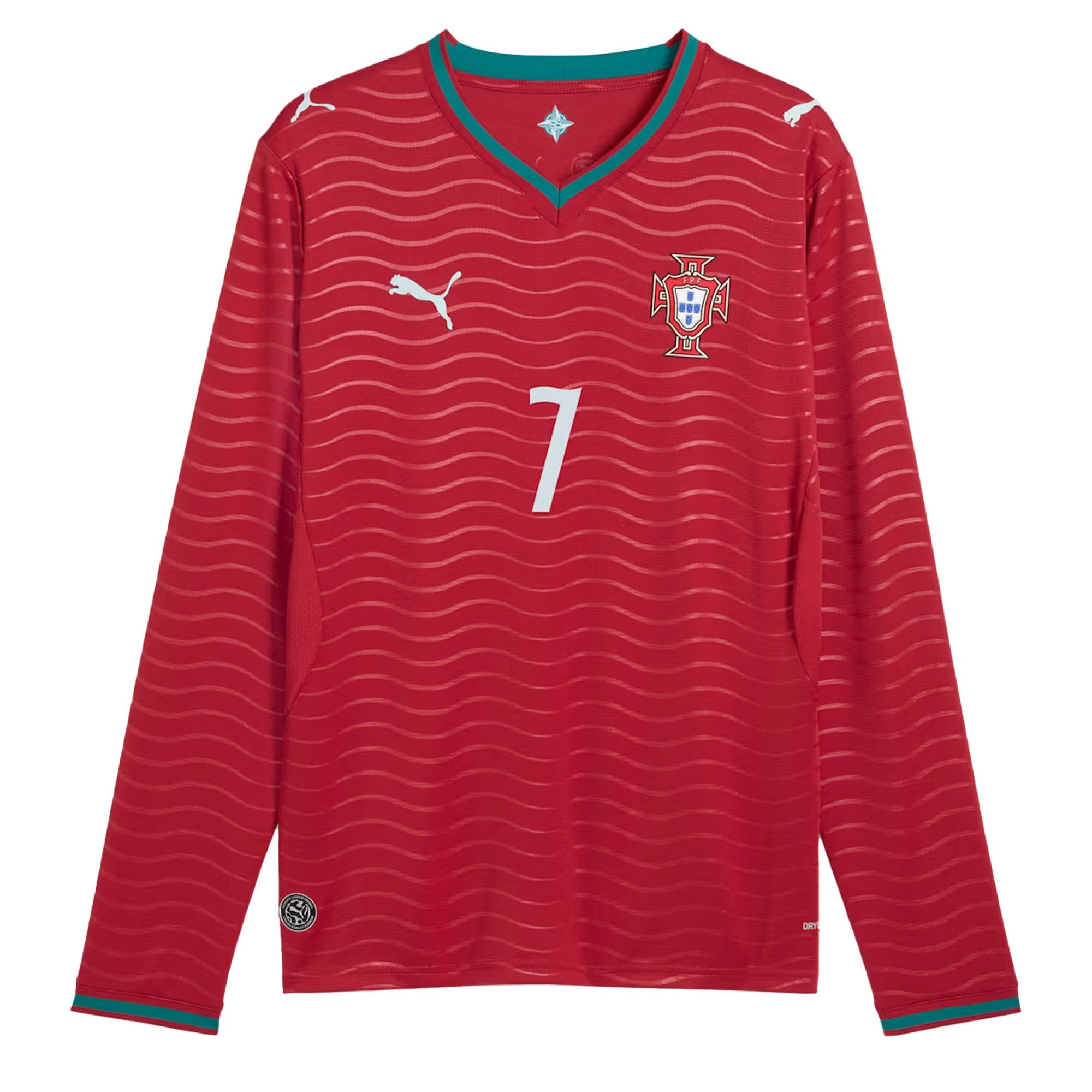 PUMA Portugal Men's Home Stadium Long Sleeve 2026 Jersey w/ Ronaldo #7