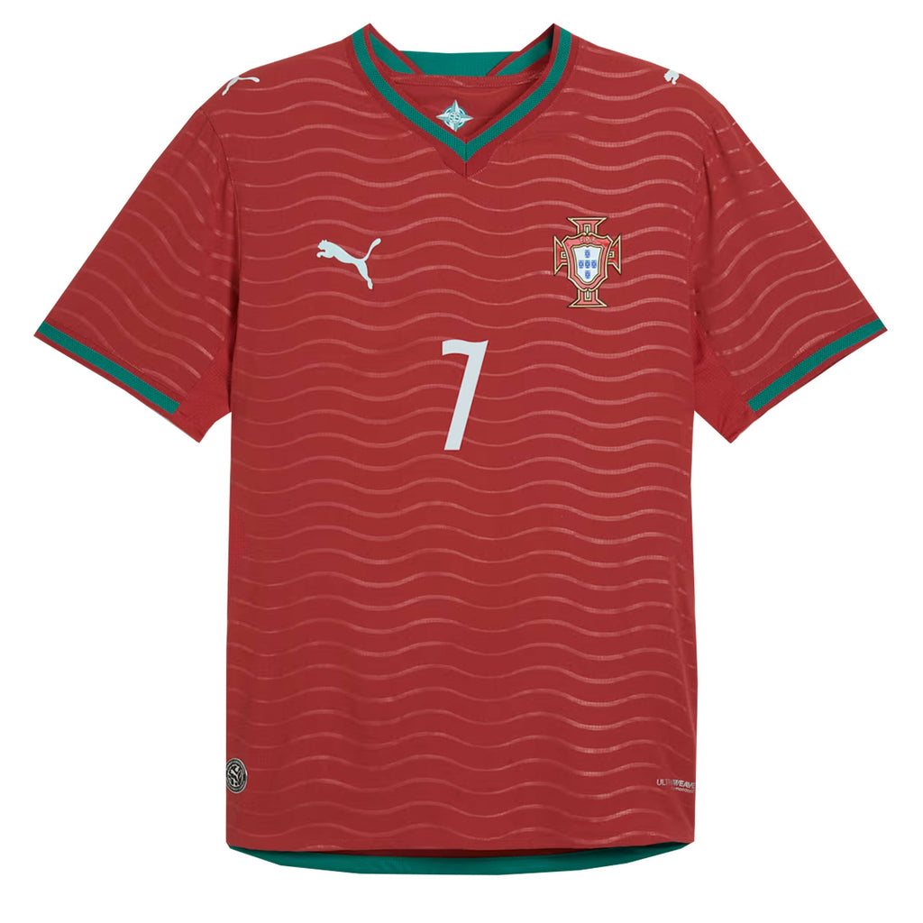 PUMA Portugal Men's Home Authentic 2026 Jersey w/ Ronaldo #7