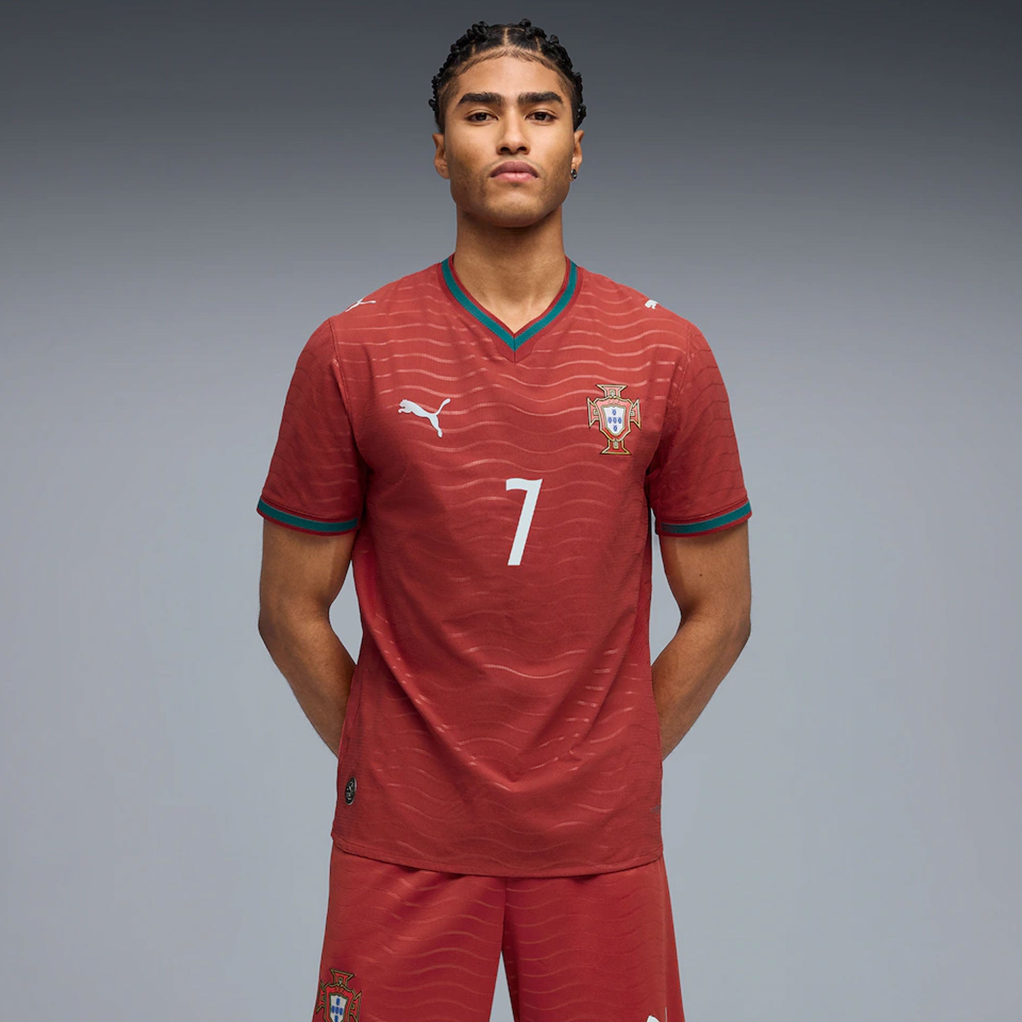 PUMA Portugal Men's Home Authentic 2026 Jersey w/ Ronaldo #7