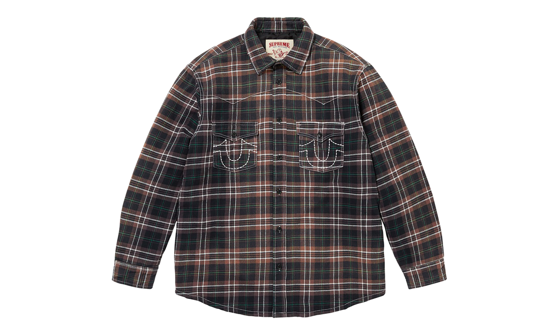 True Religion Quilted Lined Plaid Flannel "FW25 - Black" SU27089