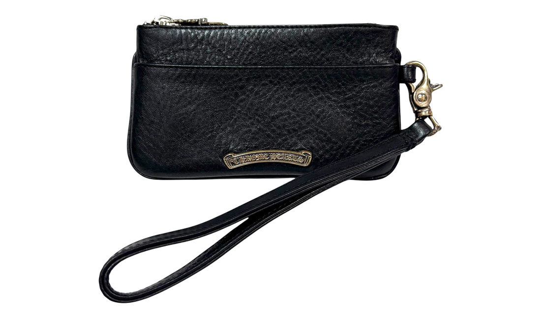 Wristlet Leather Cross Patch Wallet "Black" CHRM1098