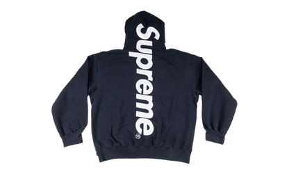 Satin Appliqué Hooded Sweatshirt "SS26 - Navy" SU27031