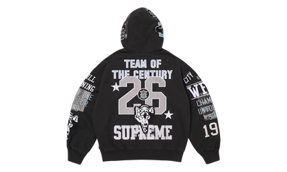 Warriors Appliqué Zip Up Hooded Sweatshirt "SS26 - Black" SU27600