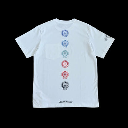Chrome Hearts Horseshoe Scroll Pocket T-Shirt in white.