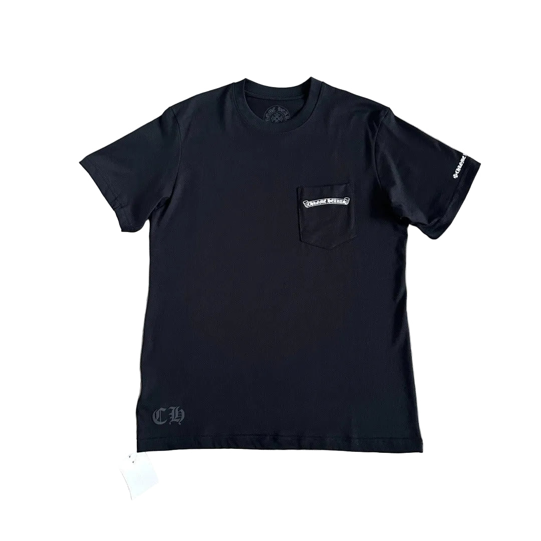 Chrome Hearts x Fulllegscarrow "Blue Scroll" Pocket T-Shirt in Black