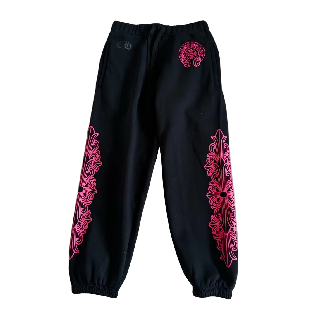 Chrome Hearts Horseshoe Floral Sweatpants