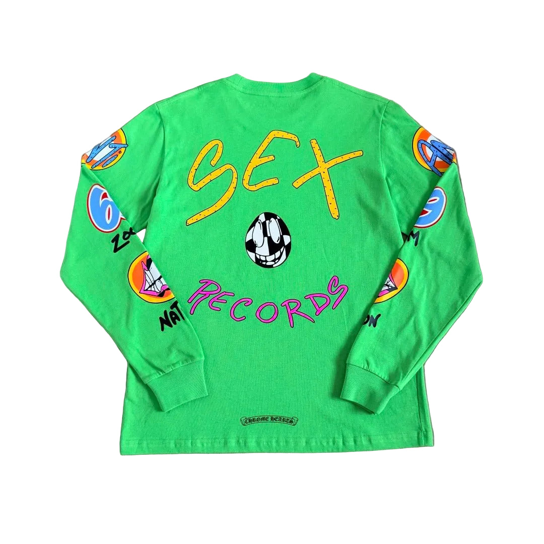 Chrome Hearts x Matty Boy Sex Records Long-Sleeve T-Shirt in "Citrus"