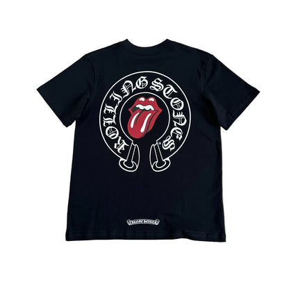 Chrome Hearts x The Rolling Stones Pocket T-Shirt in black.
