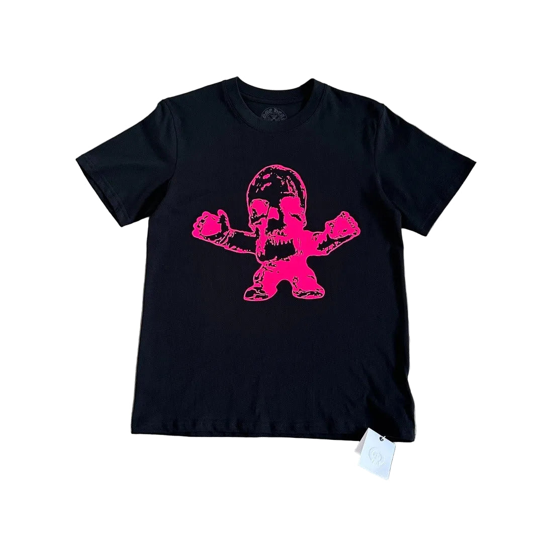 Chrome Hearts x Foti "Harris Teeter" Short Sleeve T-Shirt in Black/Pink.