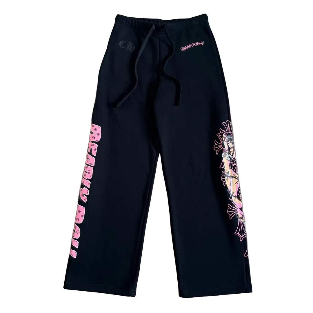 Chrome Hearts x Deadly Doll Black/Pink Sweatpants