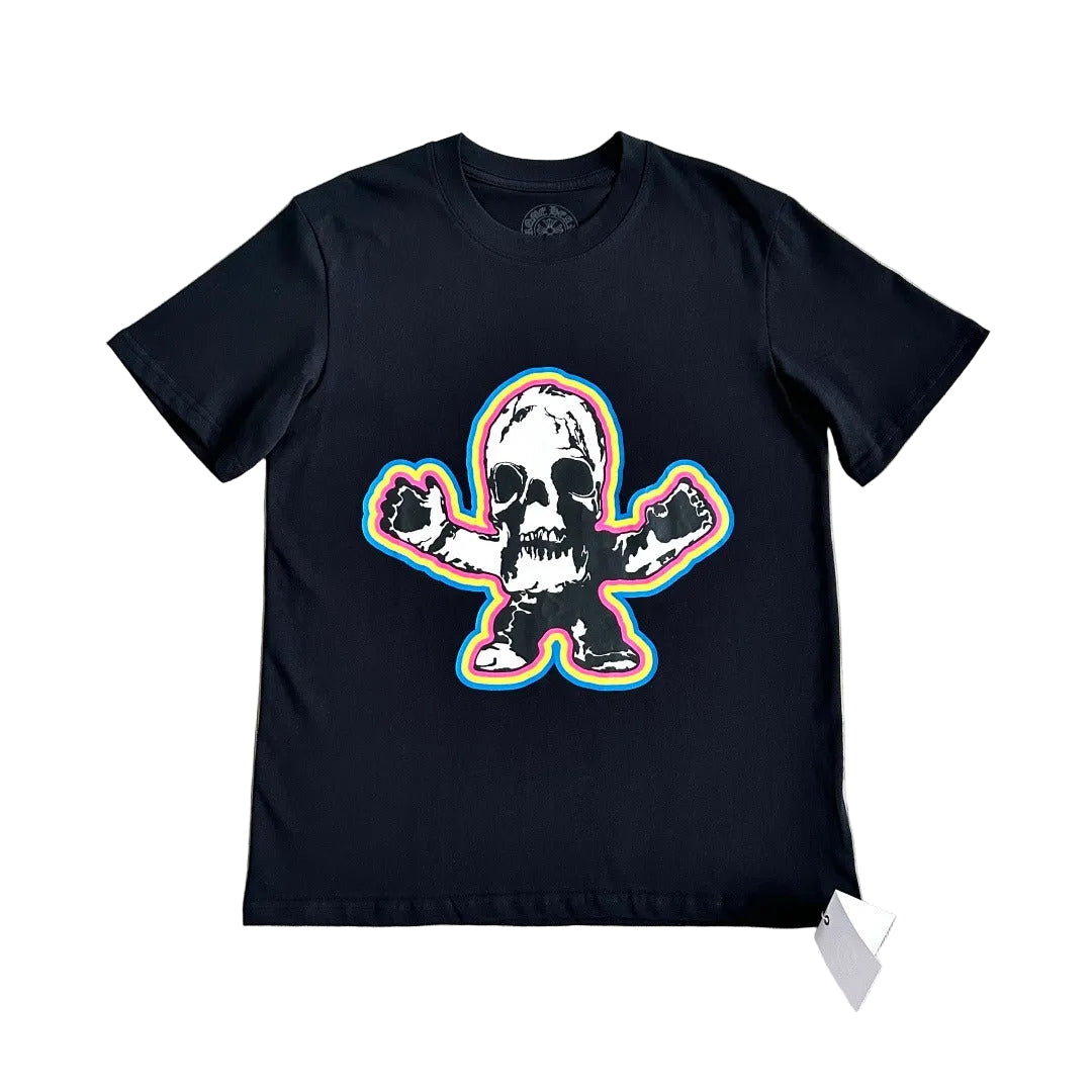 Chrome Hearts x Foti "Harris Teeter" Rainbow Outline T-Shirt in Black.