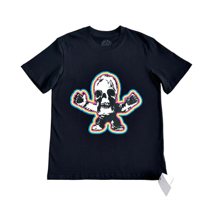 Chrome Hearts x Foti "Harris Teeter" Rainbow Outline T-Shirt in Black.