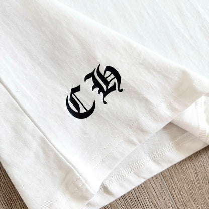 This is a vintage Chrome Hearts Vine Dagger Long Sleeve Pocket T-Shirt in white.