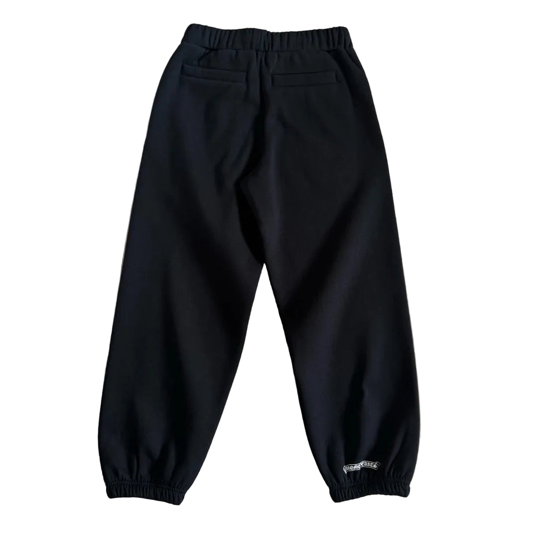 Chrome Hearts Scroll Logo Sweatpants in black.Product Details