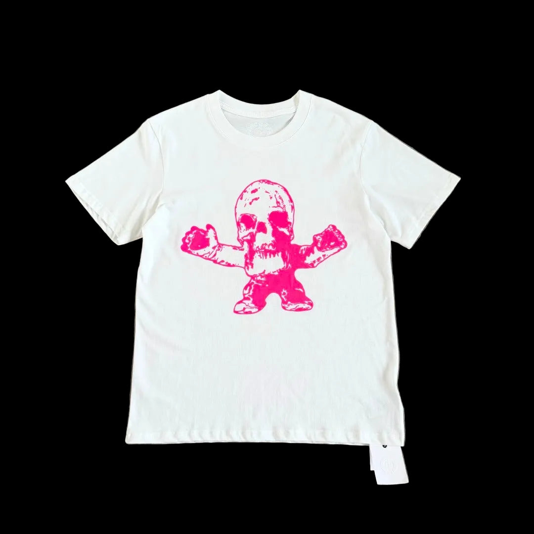 Chrome Hearts x Foti "Harris Teeter" Short Sleeve T-Shirt in White/Pink.