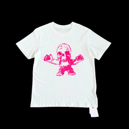 Chrome Hearts x Foti "Harris Teeter" Short Sleeve T-Shirt in White/Pink.