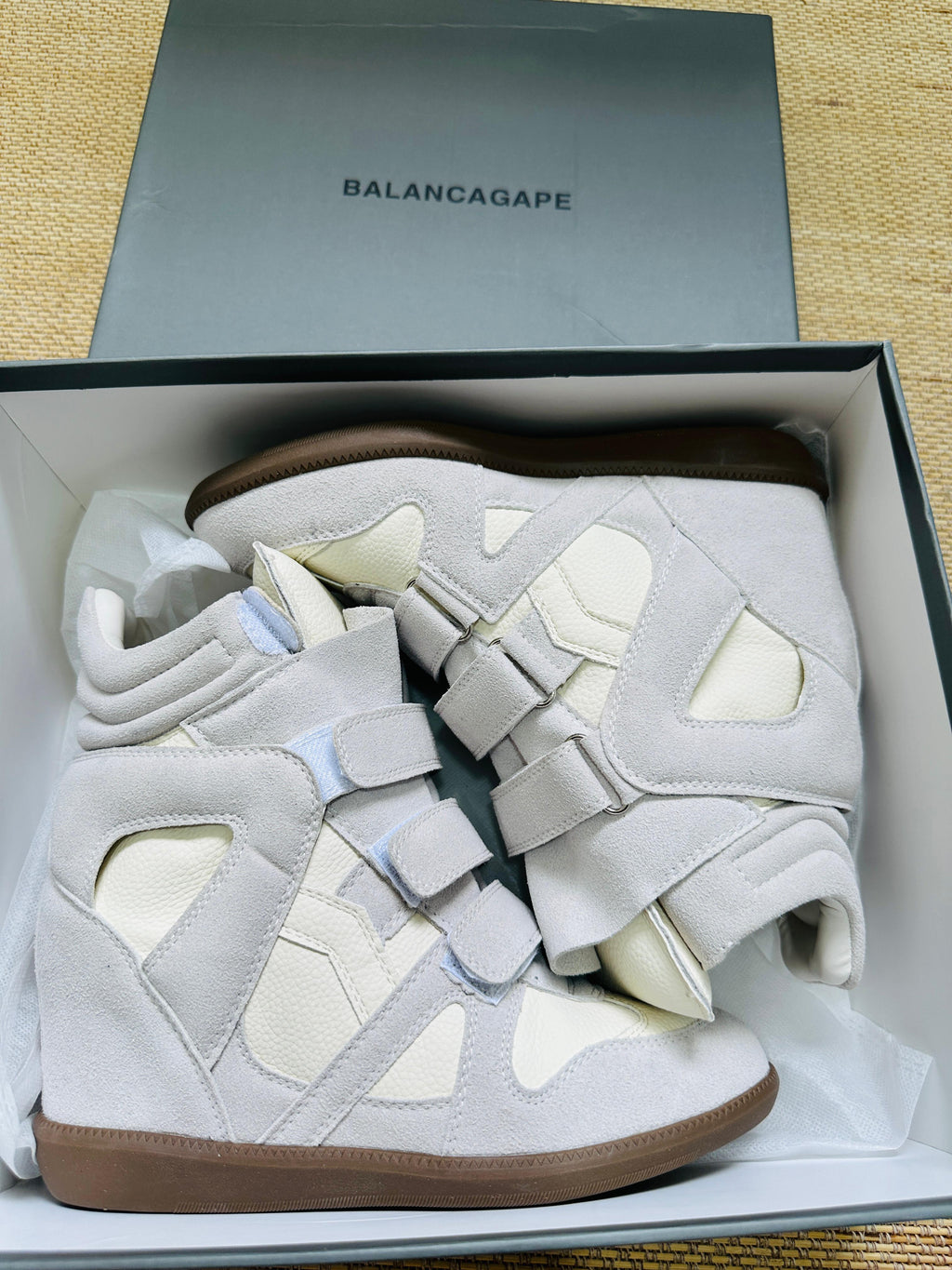Women's suede wedge sneakers