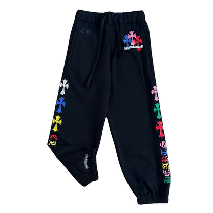 Chrome Hearts Multi-Color Cross Cemetery Sweatpants