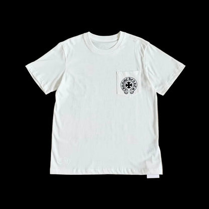 Chrome Hearts Horseshoe Logo Pocket T-Shirt in white.