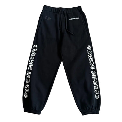 Chrome Hearts Scroll Logo Sweatpants in black.Product Details