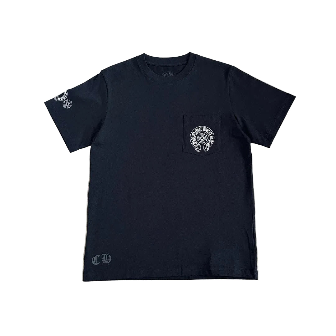 Chrome Hearts Horseshoe Scroll Pocket T-Shirt in white.