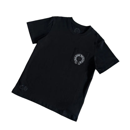 Chrome Hearts Horseshoe Logo Pocket T-Shirt in black.