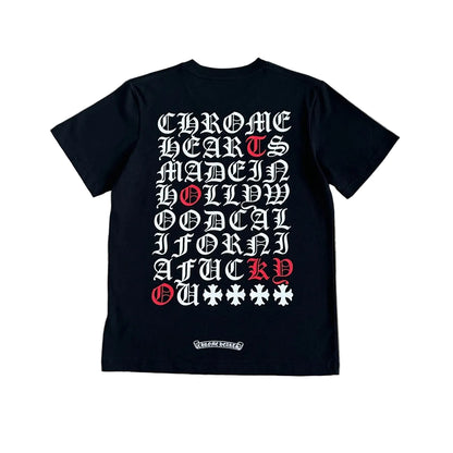Chrome Hearts x Fulllegscarrow "Blue Scroll" Pocket T-Shirt in Black
