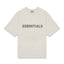 Fear of God Essentials Boxy T-Shirt Applique Logo Heather Oatmeal