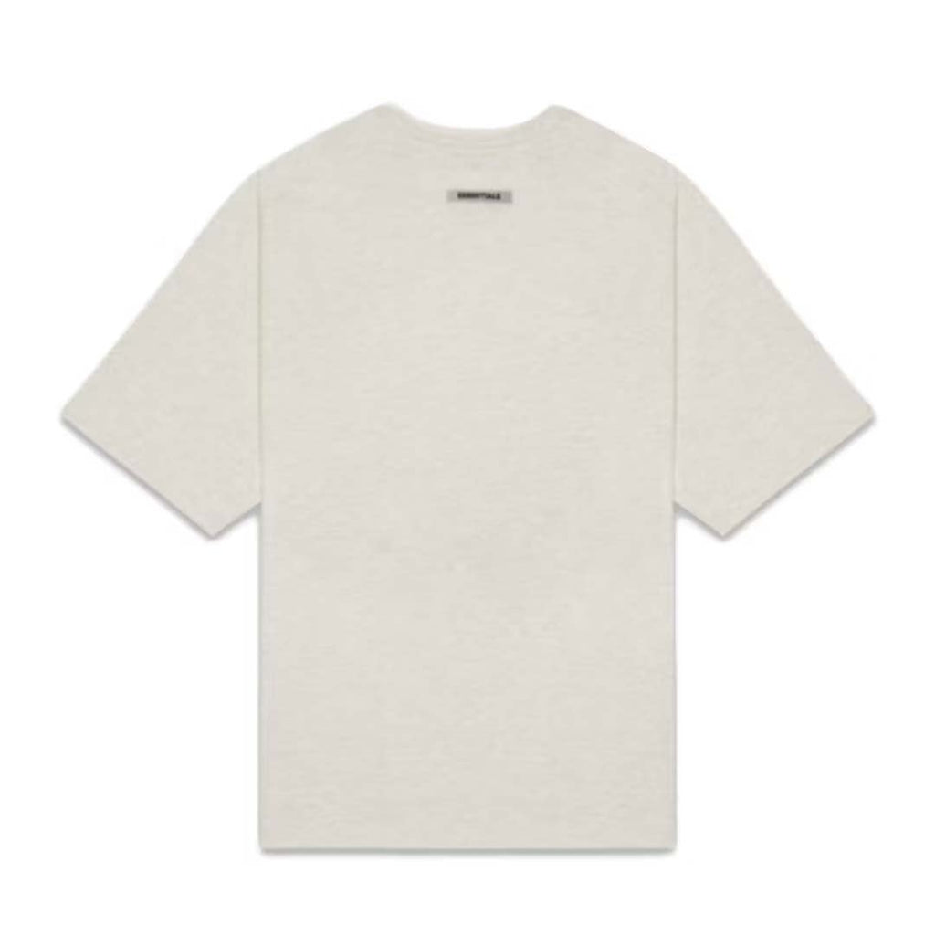 Fear of God Essentials Boxy T-Shirt Applique Logo Heather Oatmeal