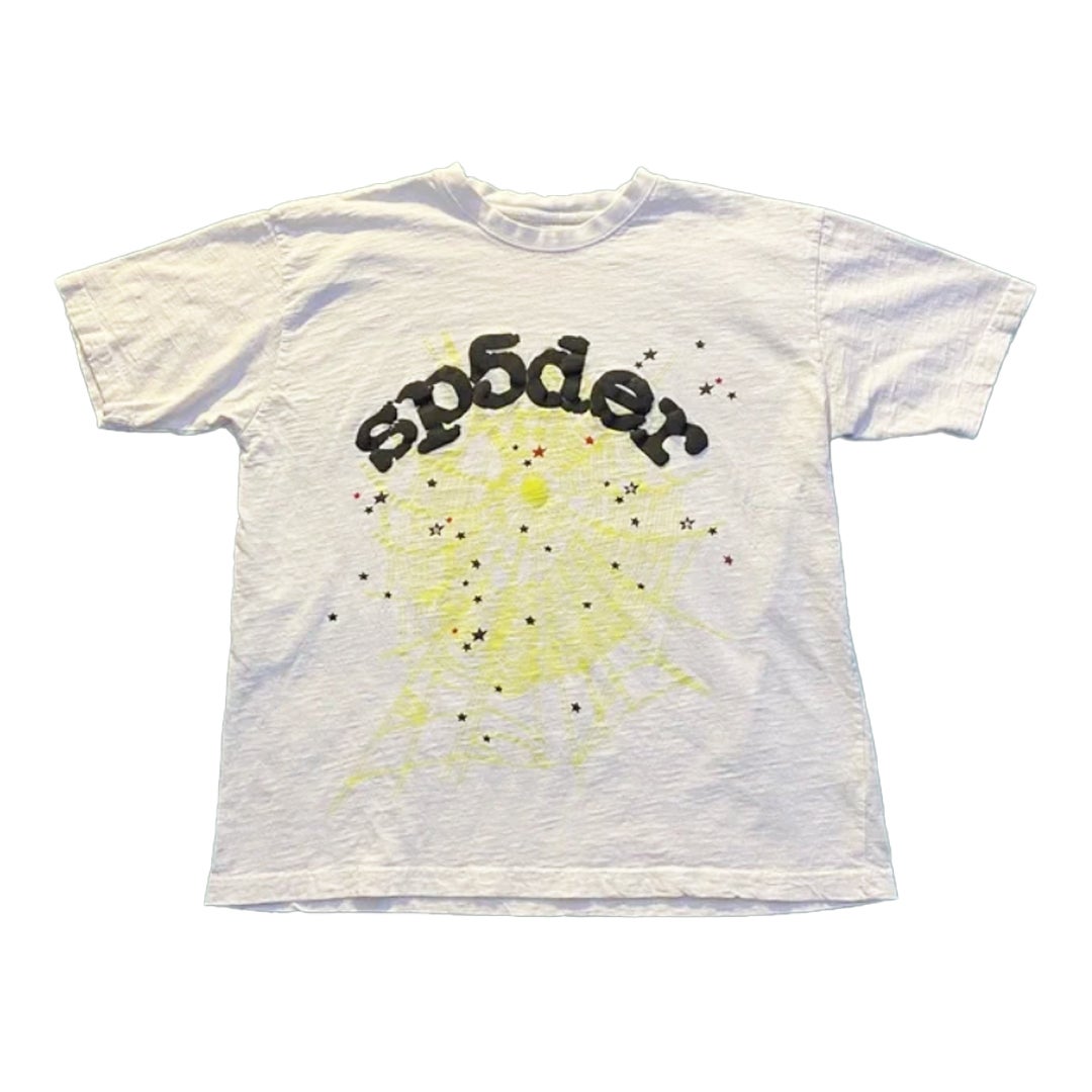 Sp5der White Yellow Web Tee Main image