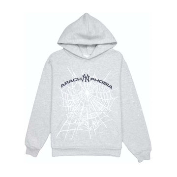 Sp5der Arach NY Phobia Hoodie Ash Grey