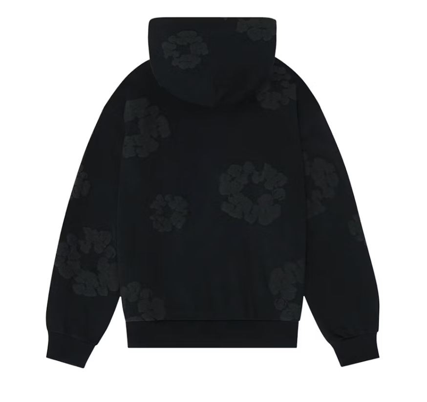 Denim Tears Cotton Wreath Hoodie Black Monochrome
