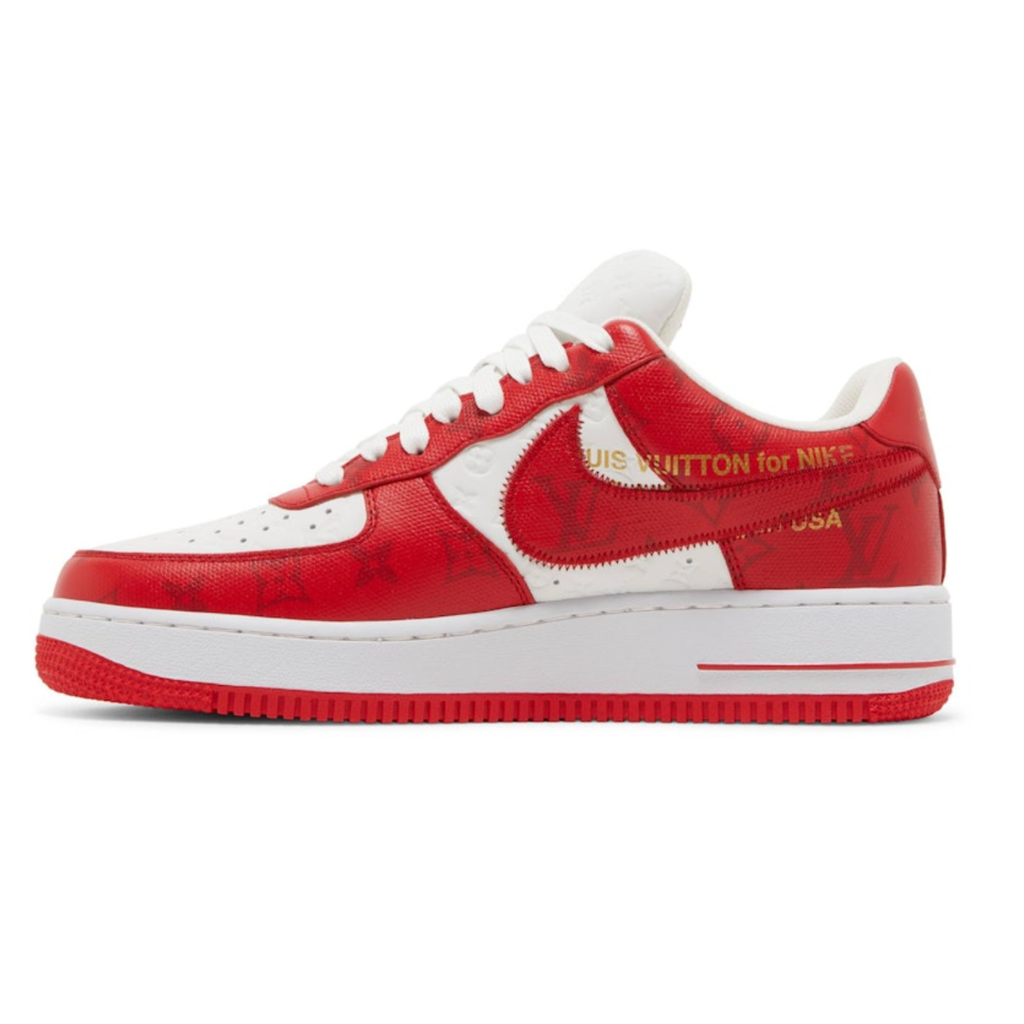Louis Vuitton Nike Air Force 1 Low By Virgil Abloh White Red