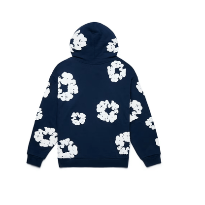 Denim Tears Hoodie Navy Cotton Wreath