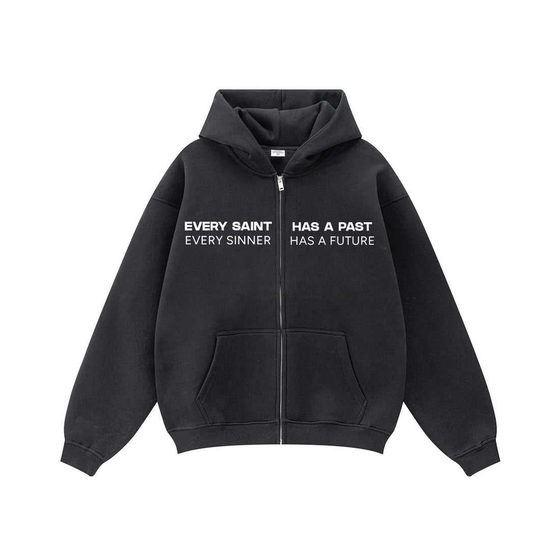 Compliments Sinner &amp; Saint Black Wash Zip-Up Hoodie