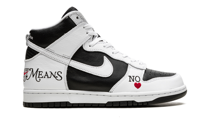 SB Dunk High "Supreme - By Any Means - White/Black" DN3741 002