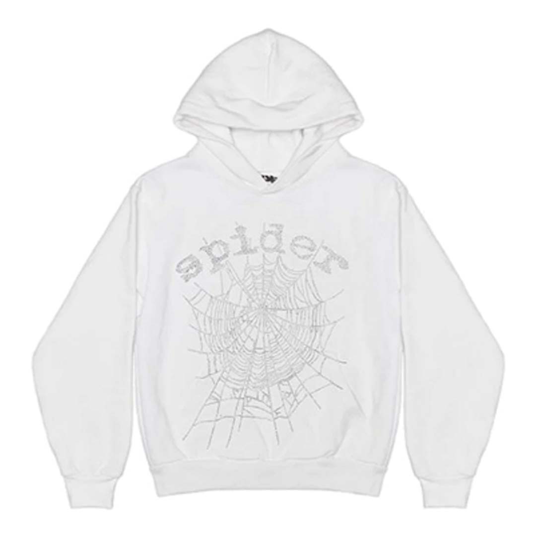 Sp5der Rhinestone Logo Hoodie &